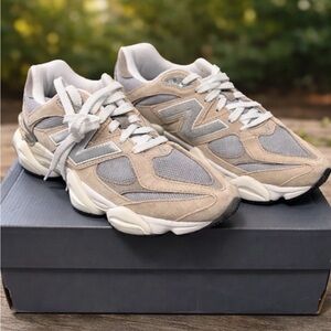 New Balance Beige and Gray Lifestyle Sneakers